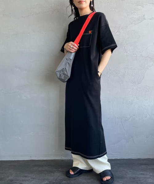 【美品】 ユニバーサルオーバーオールとAMERIの別注ワンピース UNIVERSAL OVERALL 美品 Universal OVERALL×Ameri ユニバーサル
