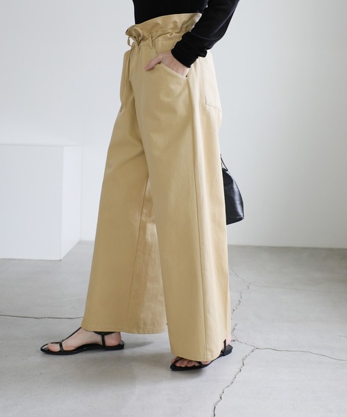 select MOCA（セレクトモカ） チノパン ウエストギャザーツイルワイド