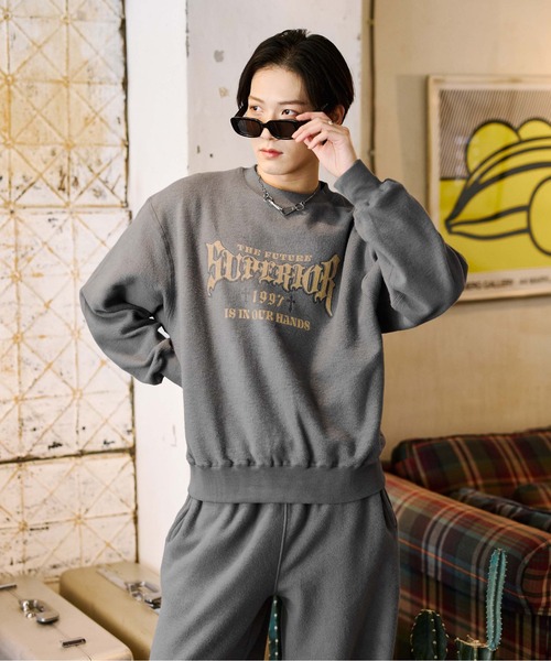 トレーナー スウェット リバーシブル起毛スウェット「SETUP着用可能