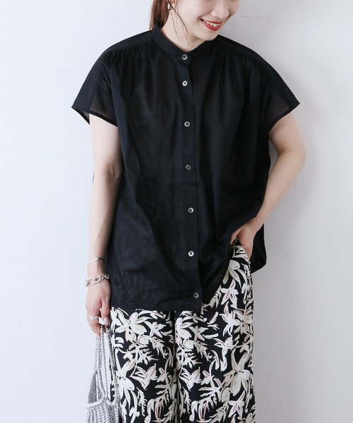 「journal standard L'essage」 半袖ブラウス FREE ブラック レディース journal standard L'essage 「journal L'essage」 半袖ブラウス