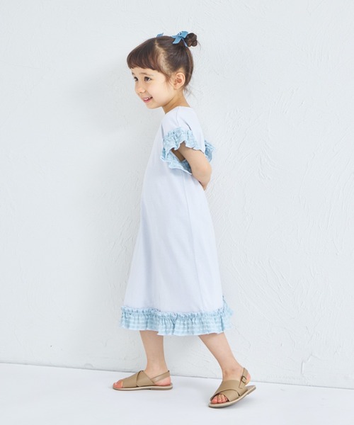 ストラップレス フリルミニワンピ 春夏お洒落ガーリー系 Chi Chi Girls ラッフルフリルチュールドレス 3-7歳 CG78226WH
