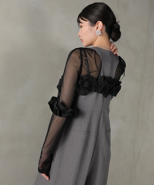 Kana パンツドレス シアートップス ビスチェ オールインワン パンツ