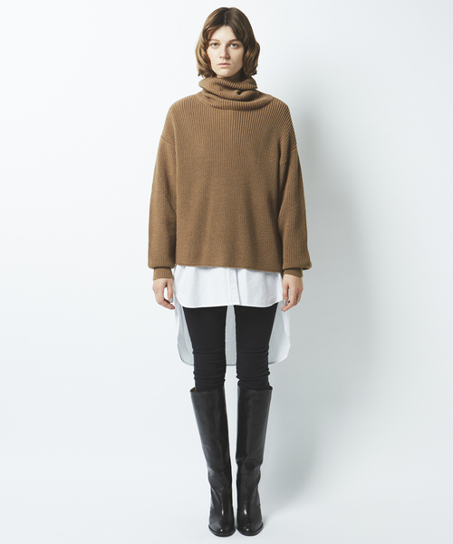 「N.O.R.C」 タートルネックニット S size キャメル レディース_画像2