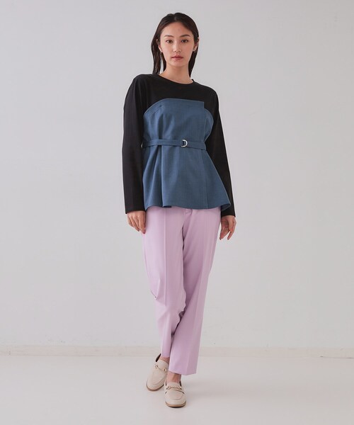 tシャツ ビスチェドッキングカットソー レディース 楽天市場】【50%OFF】ビスチェ ドッキング カットソー トップス
