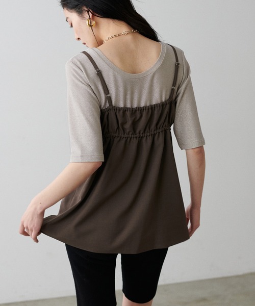 LARUTA tシャツ 「LARUTA」前後2WAYラメフライスT レディース