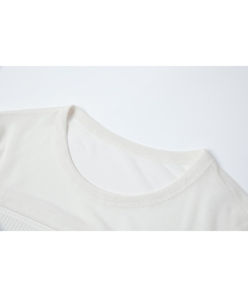 tシャツ 「tageechita」切り替えシアーTシャツ レディース tageechita tシャツ 「tageechita」切り替えシアーTシャツ