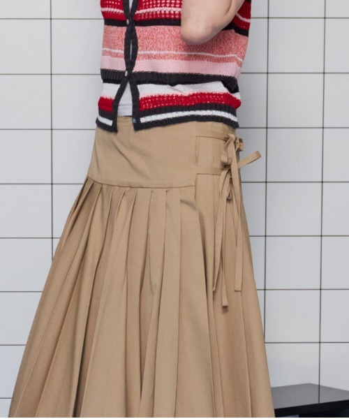 MAISON SPECIAL スカート Wrap Pleated Skirt/ラッププリーツ