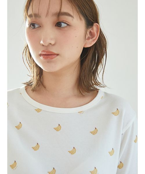 gelato pique パジャマ ルームウェア バナナ柄Tシャツ
