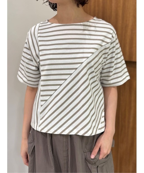 [日本製]ドットボーダーカットソー 楽天市場】ドット（柄ボーダー）（Tシャツ・カットソー