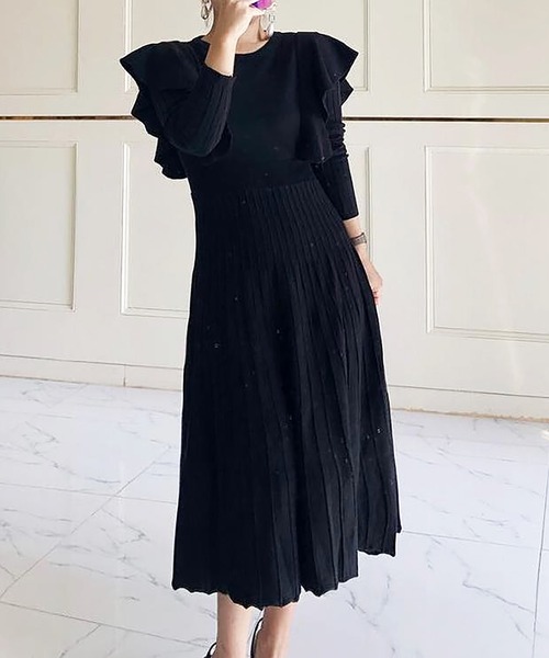 「Ulysses」 「Girly Doll」長袖ワンピース F モカ レディース_画像3