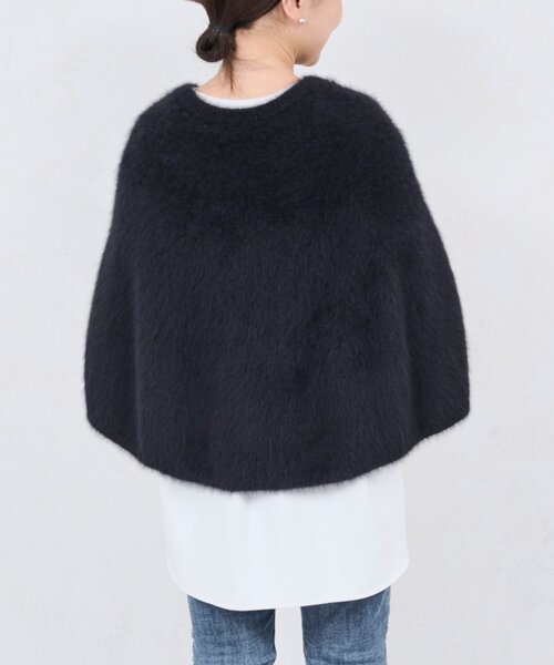 BEARDSLEY（ビアズリー） ニットポンチョ FREE ブラック レディース