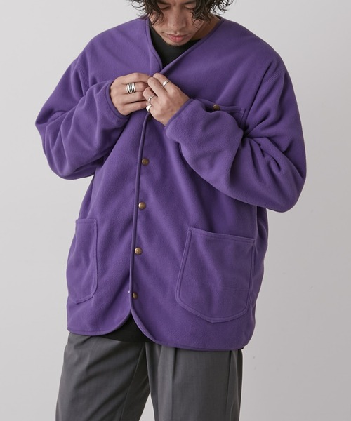 「Lee」 カーディガン L パープル メンズ_画像2