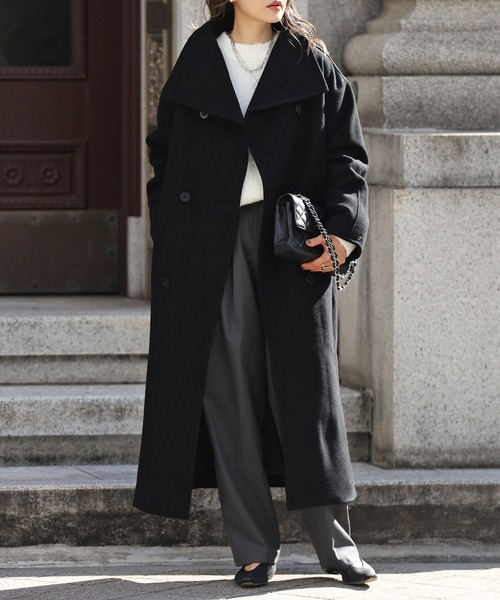 Bonjour Sagan（ボンジュールサガン） コート L ブラック レディース