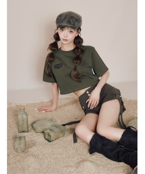 Darich tシャツ ロゴプレートショートTシャツ レディース
