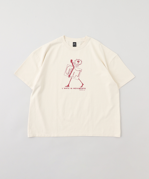 【BRAIN DEAD】ブレインデッド Movimento Tee BRAIN DEAD/ブレインデッド/MOVIMENTO T-SHIRT - CREAM(M CREAM