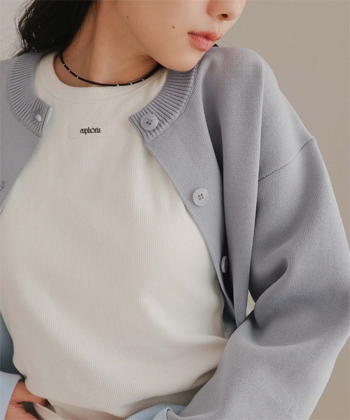 miette（ミエット） カーディガン バイカラーデザインニット