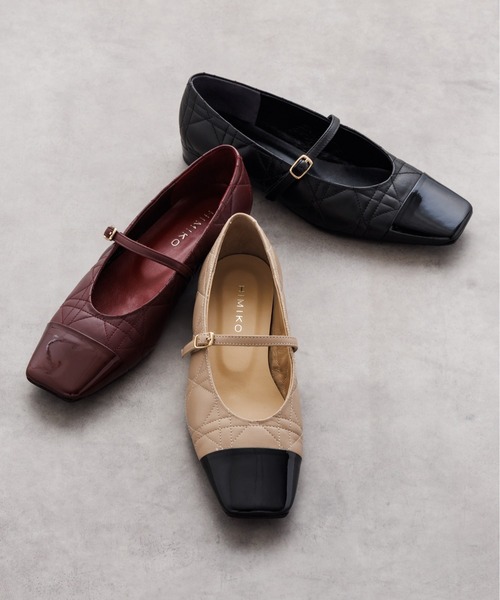 HIMIKO パンプス 「HIMIKO」「撥水」キルティングレザーメリージェーン