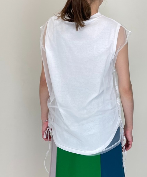 「DOLLUPOOPS」 ノースリーブブラウス 38 オレンジ レディース_画像8