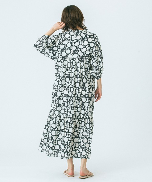 HLAADA ワンピース (HLAADA for ROSEBUD)BLOCK PRINT SMOCK OP