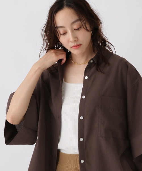 Elura（エルーラ） ブラウス シャツ アイロンいらず5分袖ドライシャツ
