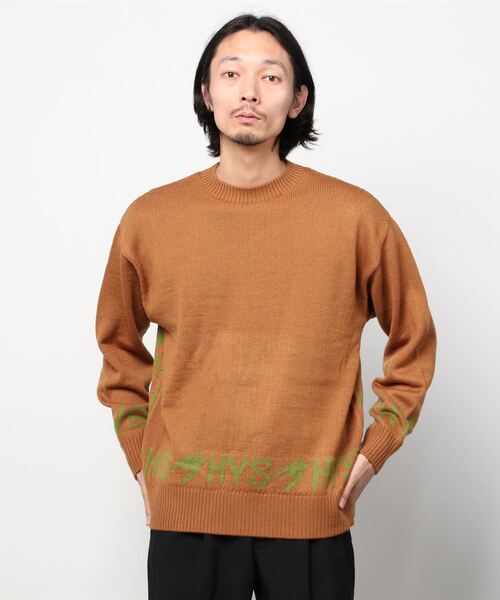 「HYSTERIC GLAMOUR」 長袖ニット LARGE ブラウン系その他 メンズ_画像2