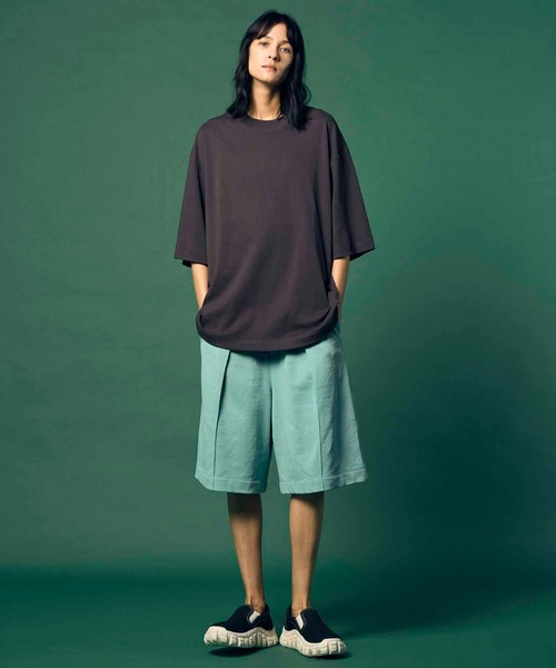 美品【MAISON SPECIAL】ヘムストラップオーバーTシャツ UNISEX》Prime-Over Smashing Light Punch Crew Neck T-Shirt