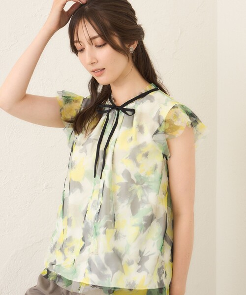 TO BE CHIC（トゥー ビー シック） ブラウス シャツ ぼかしフラワー