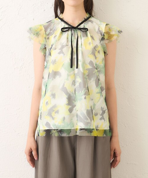 TO BE CHIC（トゥー ビー シック） ブラウス シャツ ぼかしフラワー