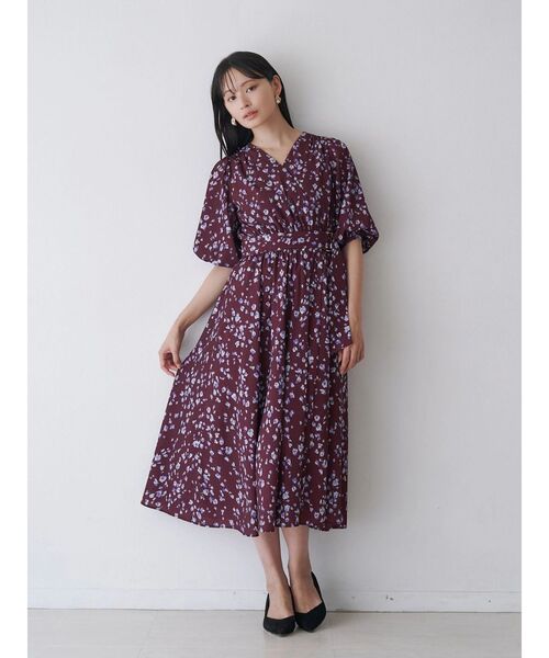 TONAL（トーナル） ワンピース 半袖 フラワーシアーJQカシュクール