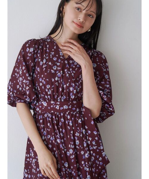 TONAL（トーナル） ワンピース 半袖 フラワーシアーJQカシュクール