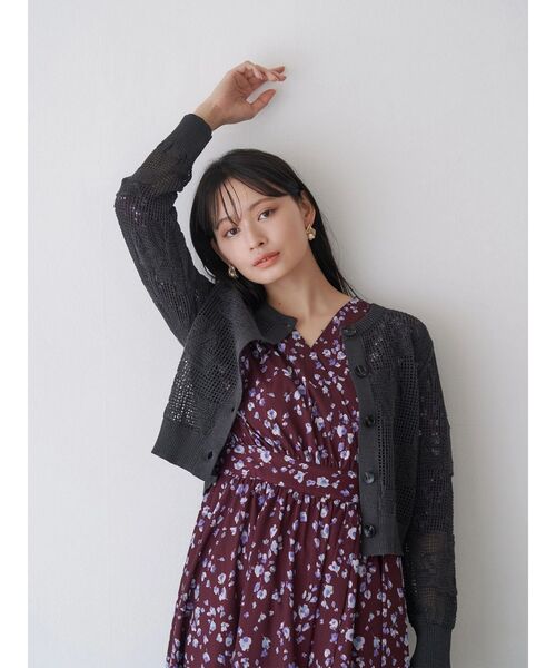 TONAL（トーナル） ワンピース 半袖 フラワーシアーJQカシュクール