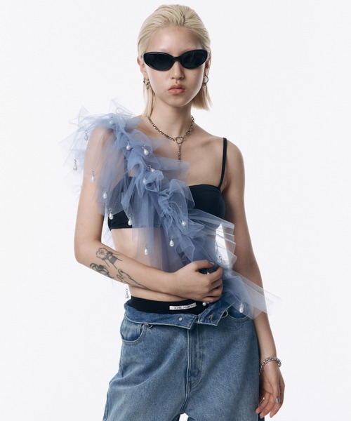 ジョゼムーン ベアトップ SHEER MONOGRAM BARE TOP/シアーモノグラムベアトップ（チューブ