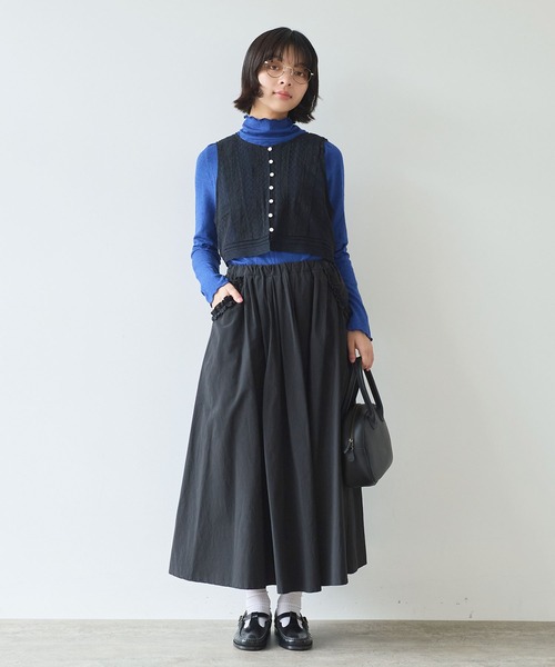 bulle de savon（ビュルデサボン） ベスト ジレ lace patchwork ベスト