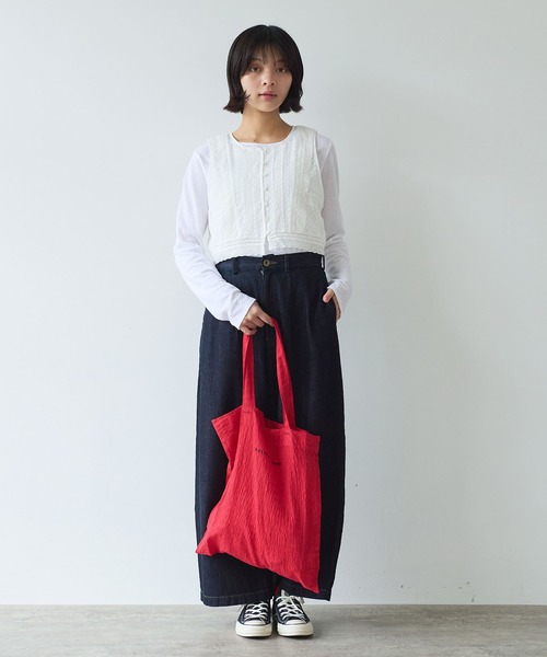 bulle de savon（ビュルデサボン） ベスト ジレ lace patchwork ベスト