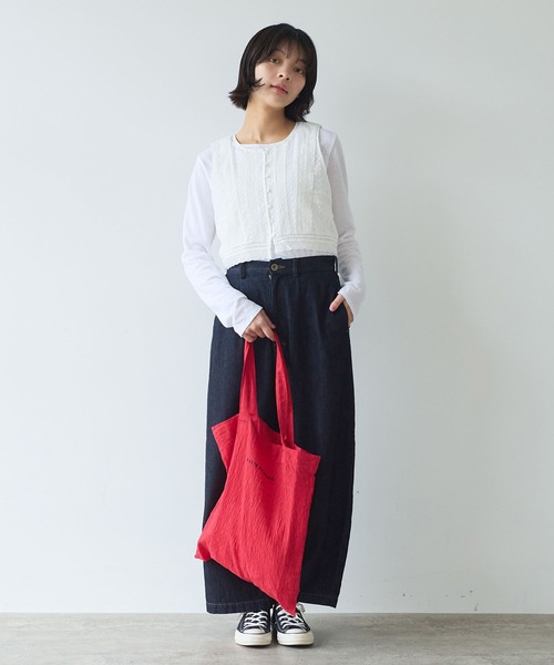 bulle de savon（ビュルデサボン） ベスト ジレ lace patchwork ベスト