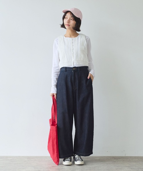 bulle de savon（ビュルデサボン） ベスト ジレ lace patchwork ベスト