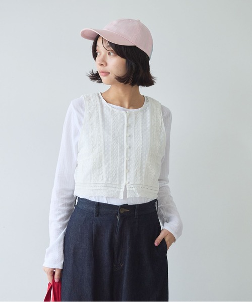 bulle de savon（ビュルデサボン） ベスト ジレ lace patchwork ベスト
