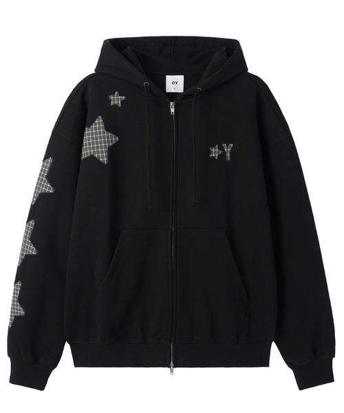 OY パーカー 「OY/オーワイ」STAR CHECK HOODIE ZIP UP/スターチェック