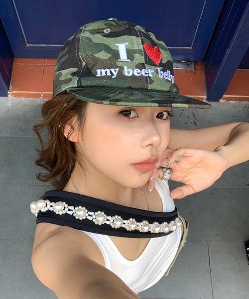 キャップ 帽子 Love logo embroidery cap レディース メンズ