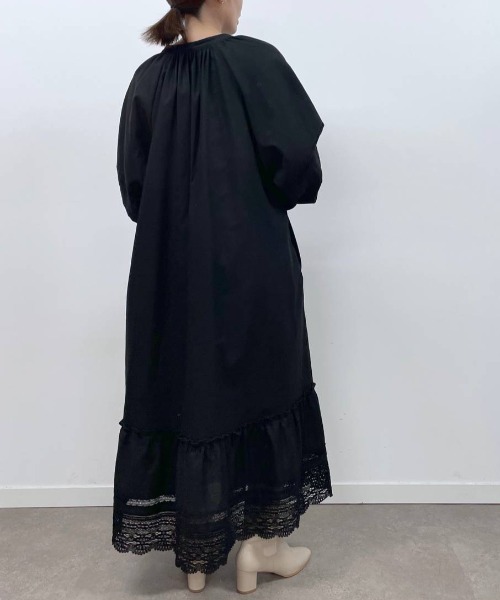「BABYLONE」 長袖ワンピース フリー ブラック レディース_画像5