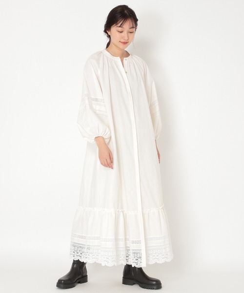 「BABYLONE」 長袖ワンピース フリー ブラック レディース_画像9