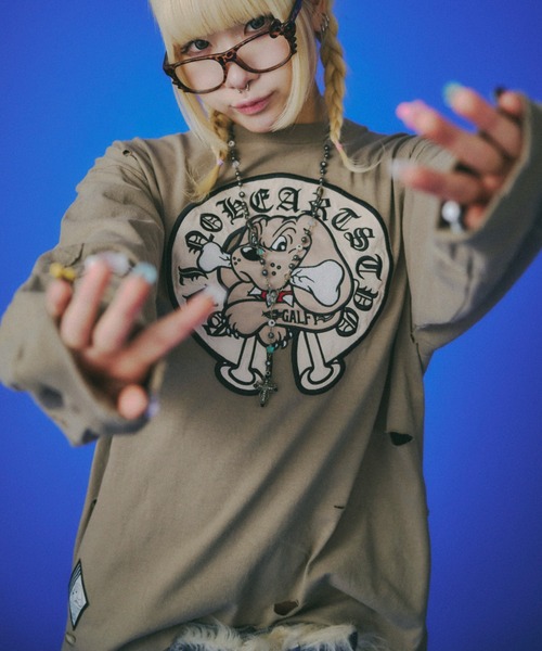 GALFY（ガルフィー） tシャツ 「GALFY」百合の紋紋ボロンTee