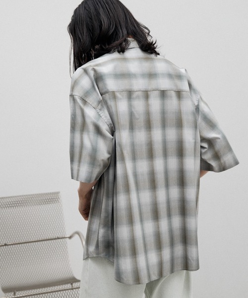 「WYM LIDNM」 半袖シャツ S グレー メンズ_画像9