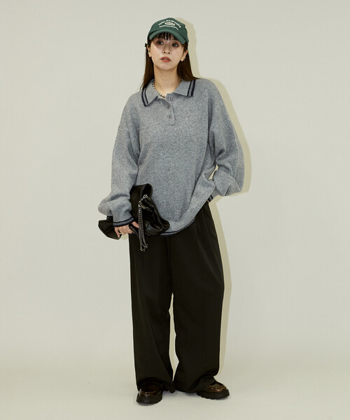 ニット セーター PUBLUX/パブリュクス ライン ポロニット　限定展開 レディース | FREAK'S STORE | 08