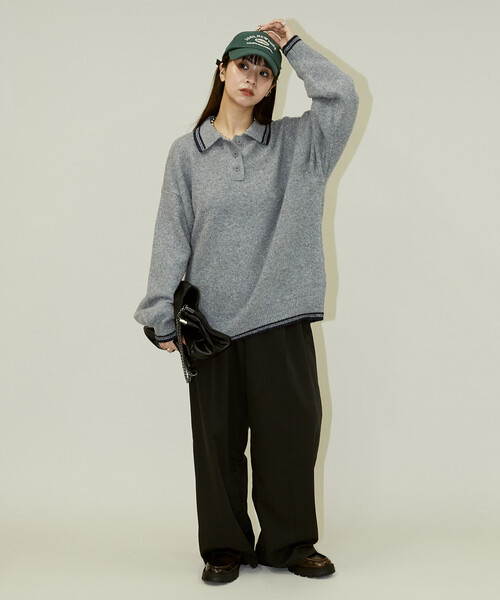 ニット セーター PUBLUX/パブリュクス ライン ポロニット　限定展開 レディース | FREAK'S STORE | 12