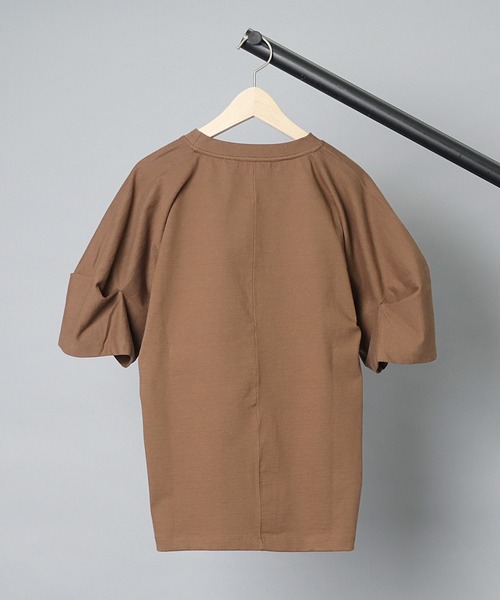 「SEEALL」 半袖カットソー SMALL ブラウン レディース_画像5