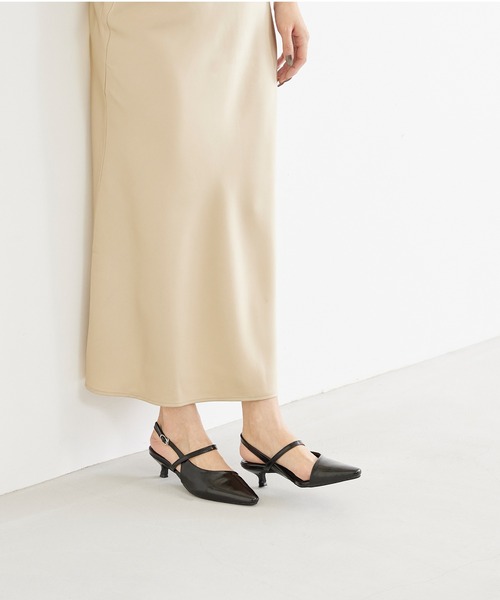 「menue」 ヒールサンダル 25.5cm シルバー レディース_画像4