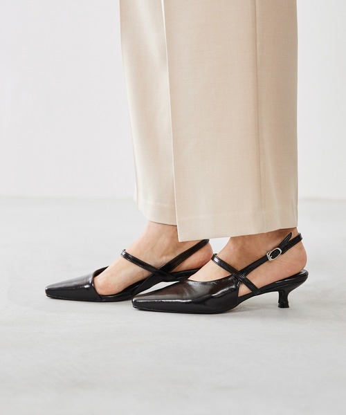 「menue」 ヒールサンダル 25.5cm シルバー レディース_画像7