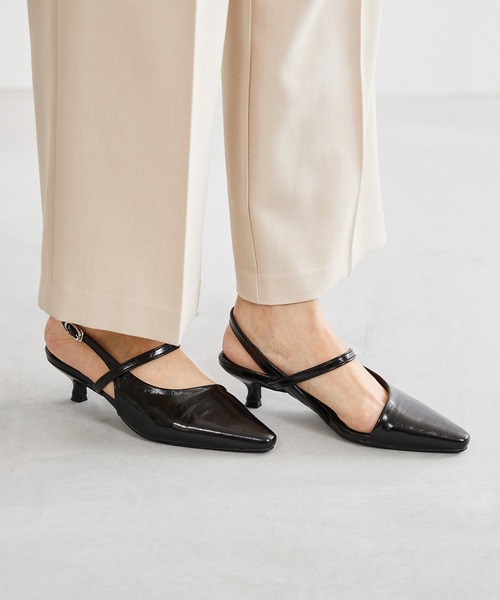 「menue」 ヒールサンダル 25.5cm シルバー レディース_画像9
