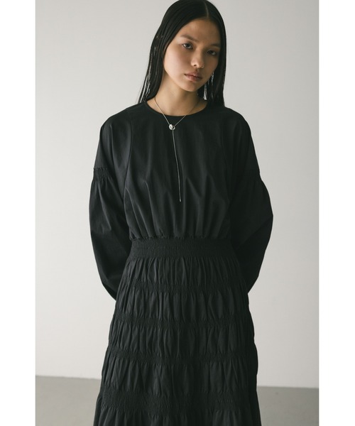 ブラック chi-m様 STYLEMIXER（スタイルミキサー） ワンピース シャーリングフォルム